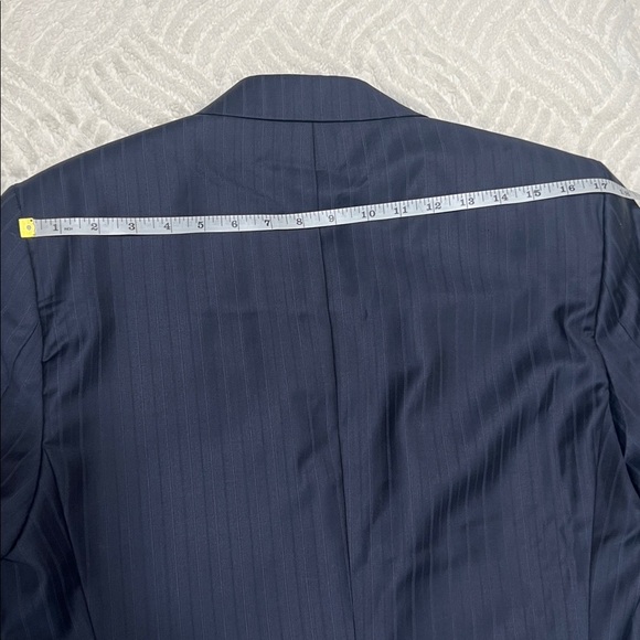 Versace Collection Men’s Pinstripe Wool Blazer Navy | EU 50 (≈ US 40R) - Picture 12 of 13